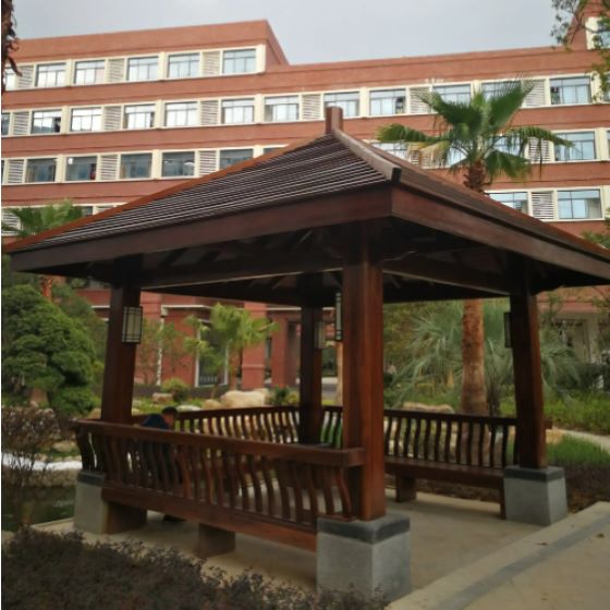 石家庄古建亭子厂家：木亭子、户外景观凉亭、室内休闲凉亭厂家直销